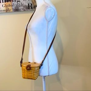 Longaberger 2000 Basket Handbag - detachable crossbody strap / EUC